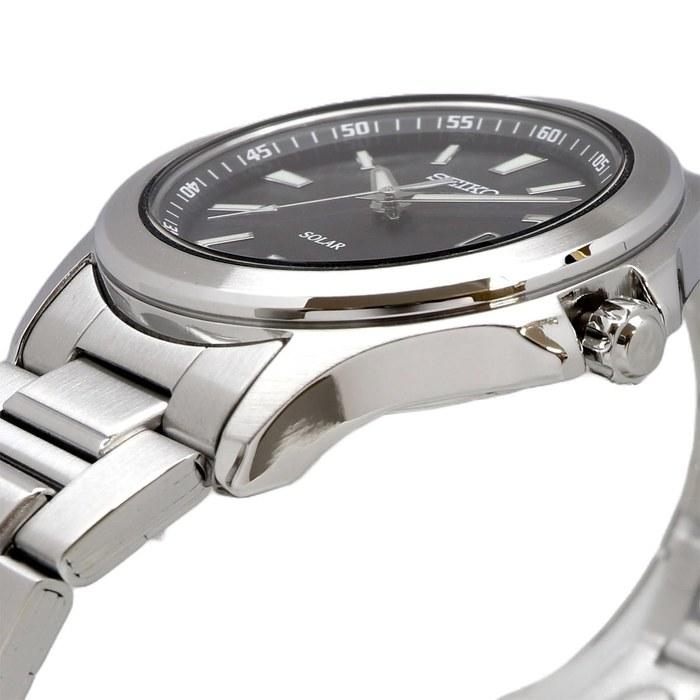 Seiko Solar Quartz Watch SBPN067 Silver Black Men's