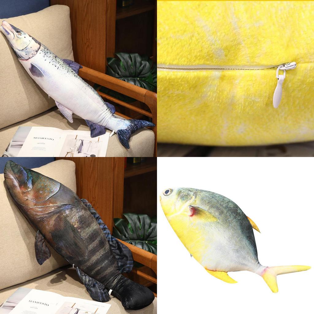 Lustiger Plüsch-Thunfisch Plüschtier Cartoon Arbeit Nickerchen Kissen Puppe 40cm