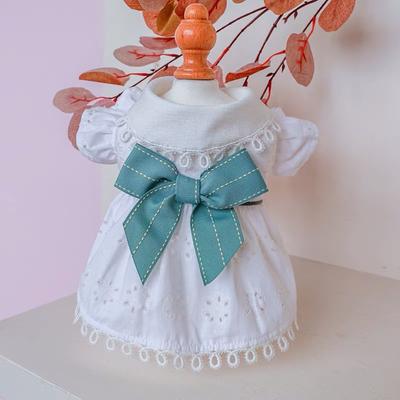 2023 New Dog Skirt Princess Wind Small Dogs Spring and Summer Hollow Bow Bichon Frise Pomeranian Teddy Yorkshire Pet Clothes