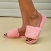 Women Cotton Slippers 2024 New Winter Furry House Slippers Non-Slip Casual Indoor Flats Floor Shoes Ladies Warm Slides Women