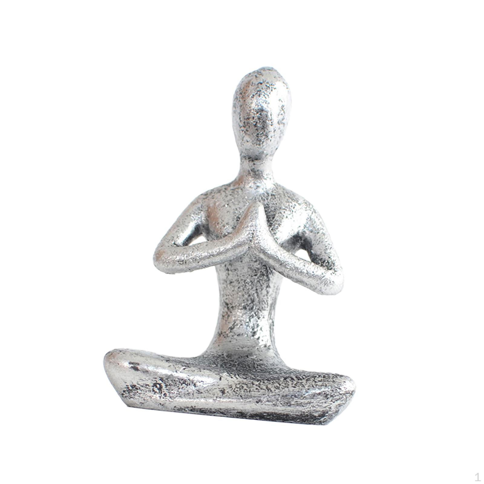 

Figurine Abstract Statue Ornament Meditation Decor Creative Sculpture Gift for Living Room Bedroom pray