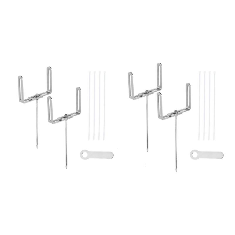 2Pcs Adjustable Gutter Extension Bracket Outdoor Rain Gutter Stake Extension Support RustProof Anchors For Pipe Support