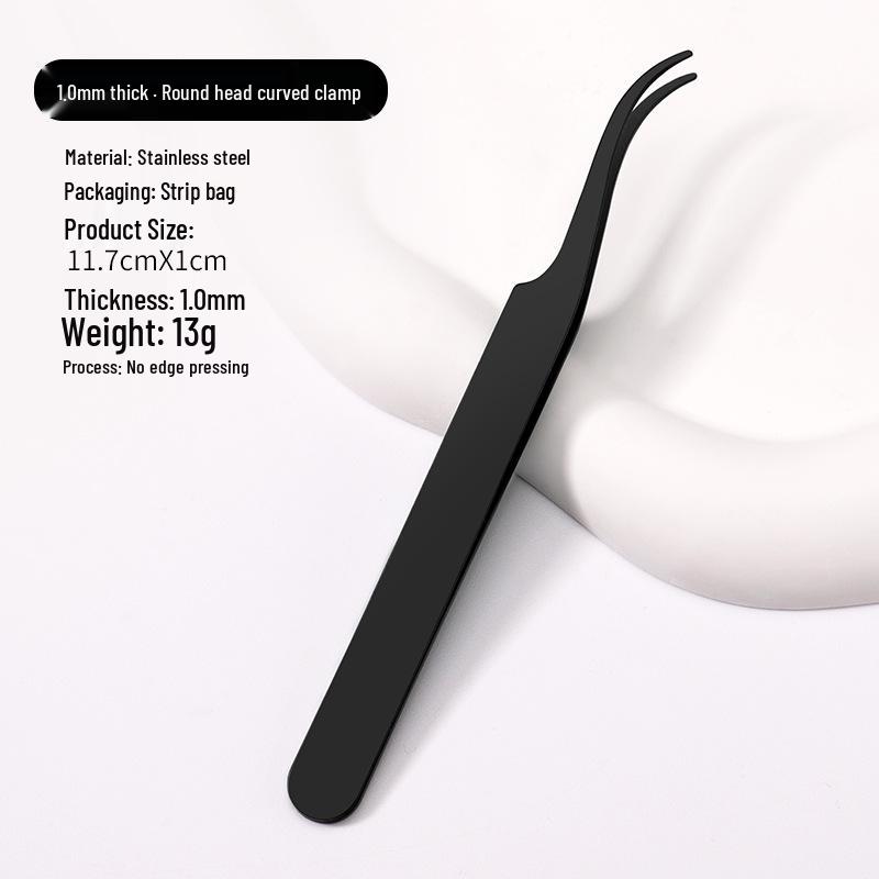 Round Head Dolphin Eyelash Curler & Tweezers - Beauty Tools for False Eyelash Application