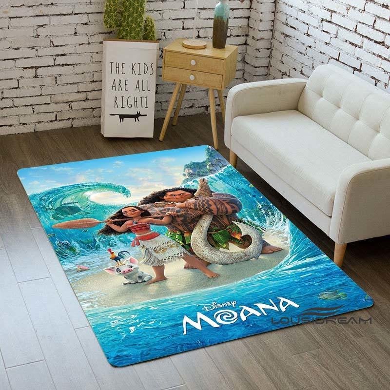 The new Moana-themed comedy adventure room mat is washable and non-slip, suitable for living room sofas, kitchens, and other are