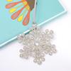 Metal Christmas Snowflake Pendant Super Shiny Rhinestone Christmas Tree Pendant Hanging Xmas Decorative Snowflake For Home