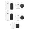 Diy Dye Sublimation Blanks Keychain Pu Leather Heat Transfer Keyring Heart Creative Double Sides Blank Id Tags Keyring