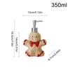 Christmas Soap Dispenser Christmas Kitchen Decor Gingerbread Man Soap Dispenser with Tray for Home Indoor Decorations