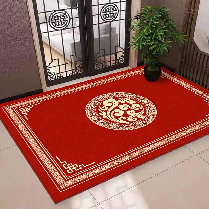 Chinese Style Red Dirt-Resistant Entryway Mat: Safe, Durable, and Stylish Doormat for Home Entrances