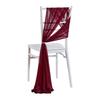 2pcs Chiffon Chair Sashes Wedding Chair Decoration 20x250cm for Wedding Aisle Party Banquet Event Baby Shower