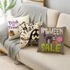 Fashion Happy Halloween Cartoon Patterns Pumpkin Ghost Linen Throw Pillowcase Decorative Cushion Cover For Sofa Livingroom Party