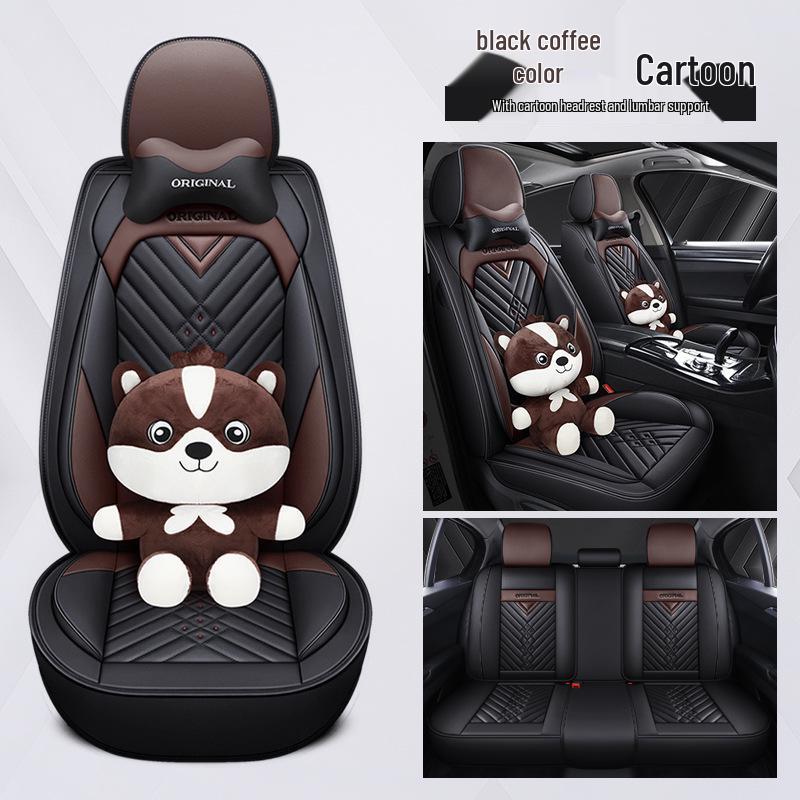 Universal Leather Car Seat Covers & Cushions for All Seasons - Compatible with Skoda Rapid