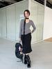 Dorothy Spring Korean Slimming Fishtail Midi Skirt - Versatile Solid Color with Tempered Slit for Women