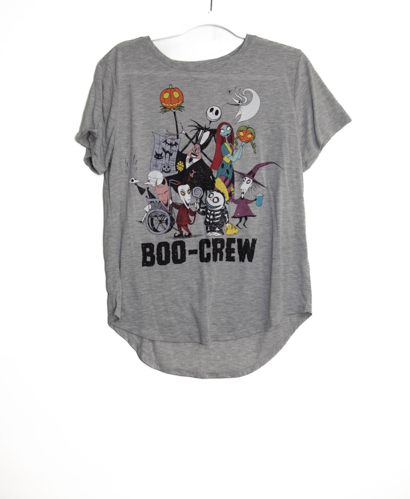 Nightmare Before Christmas Boo-Crew Graphic Gray T-Shirt Women’s Size XL XXXL