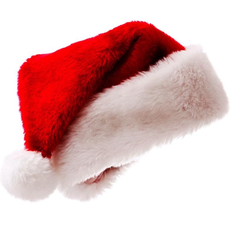 Santa Claus Costume Plush Christmas Hat - Non-Woven Festival Ornament