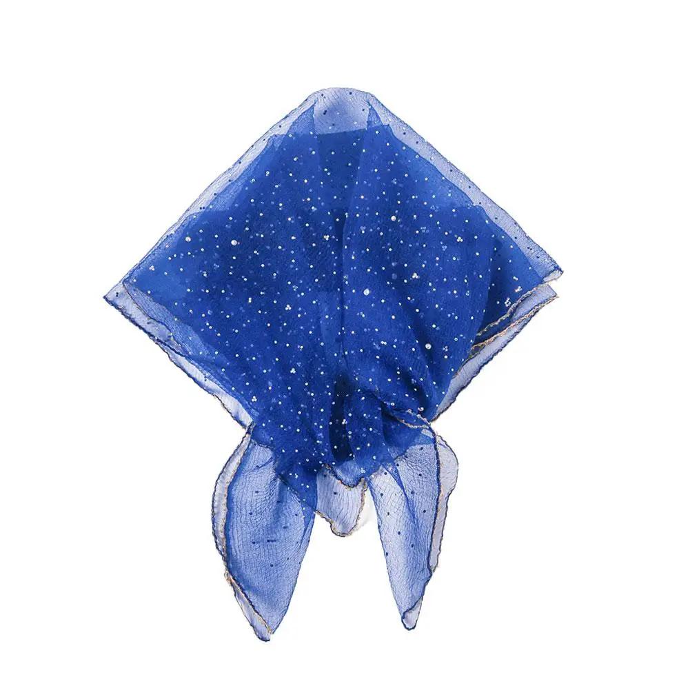 Foulard Femme Fashion Bufandas Women Muslim Hijab Sequin Lace Sheer Shawl Headscarf Tulle Mesh Femme Scarf Veil Musulman V3L1