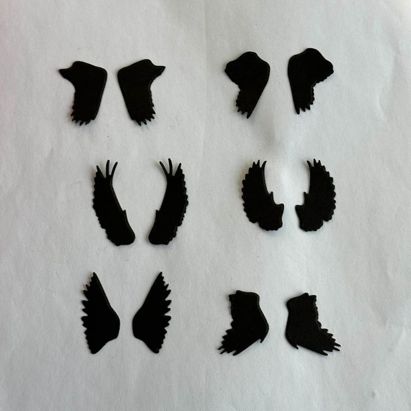 Flügelform Stanzschablonen aus Kohlenstoffstahl Dekorative Prägepapier-Stanzformen für Scrapbooking Fotoalbum Kartenherstellung