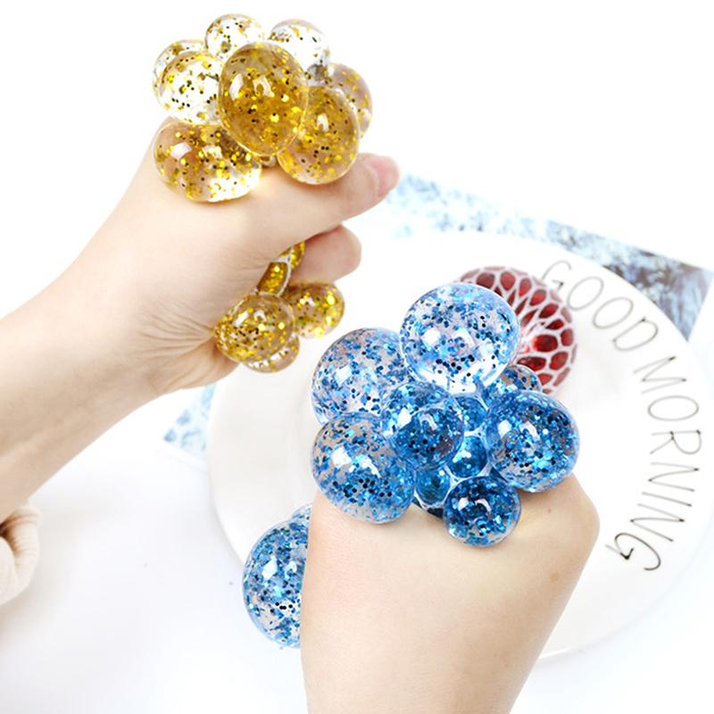 Anti Stress Face Reliever Grape Ball Autism Mood Squeeze Relief Cute Toy Gifts