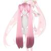 Silkyjoy Anime Cos Wig, Pink Long Straight Double Ponytail Character Wig