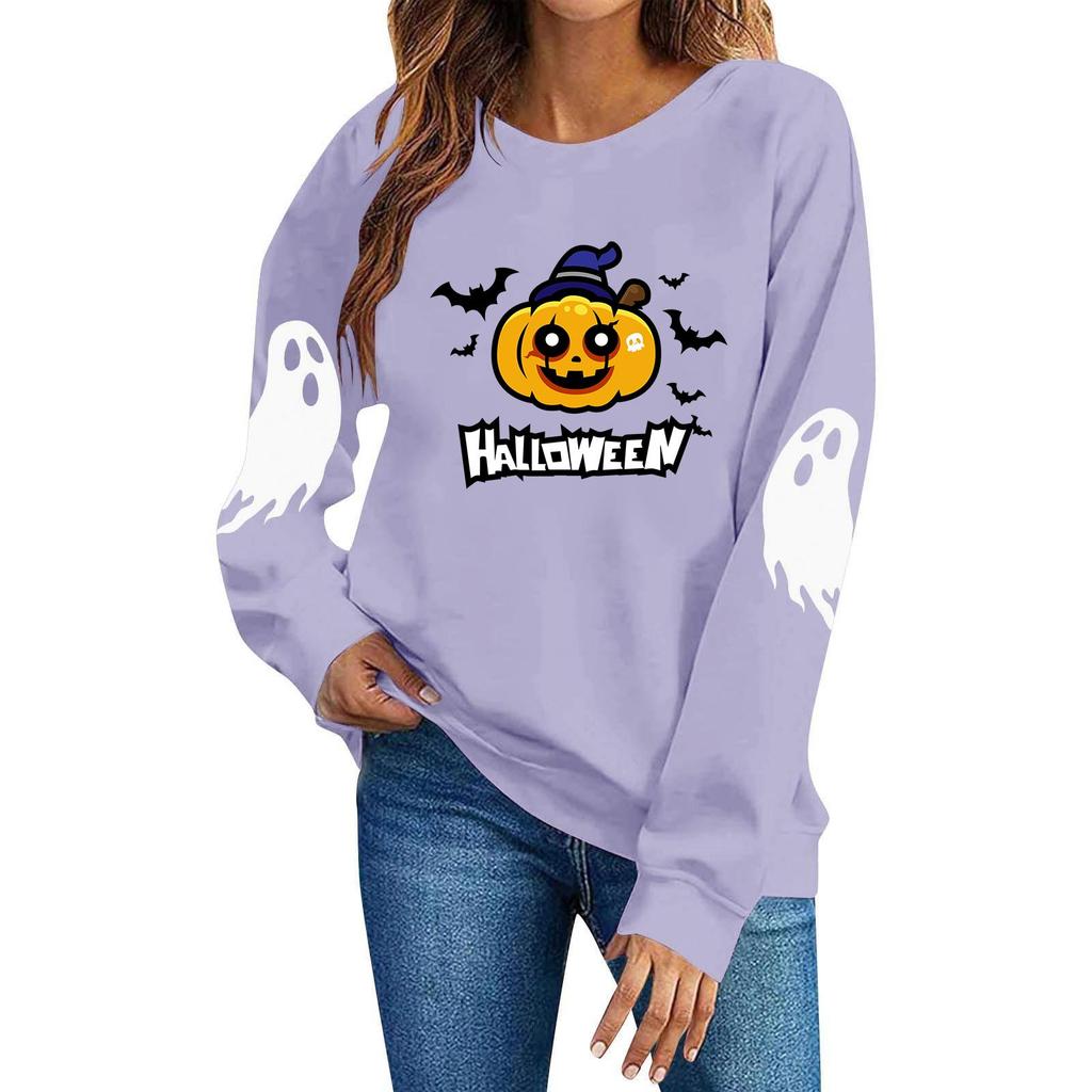 Women's Casual Halloween Hoodie Long Sleeve Pullover