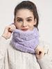 Faux Fur Plush Infinity Scarf Solid Color Soft Neck Gaiter Cute Plain Coldproof Neck Warmer Ski Mask For Women Daily Uses Winter Outdoor