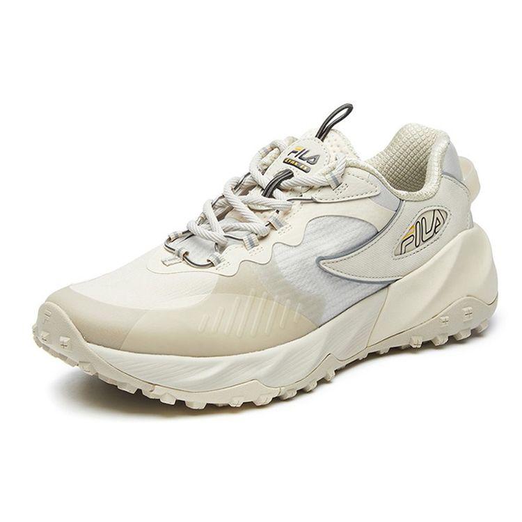 Fila Athletics Lightweight Professional TPU Fabric Synthetic Leather Low-Top Marathon Running Shoes Men Sneaker Oatmeal A12M132209FOM