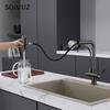 Waterfall Faucet Multi-functional 4 Modes Pure Hot Cold Water Kitchen Faucet Sprayer Sink Wash Tap 360° Rotation