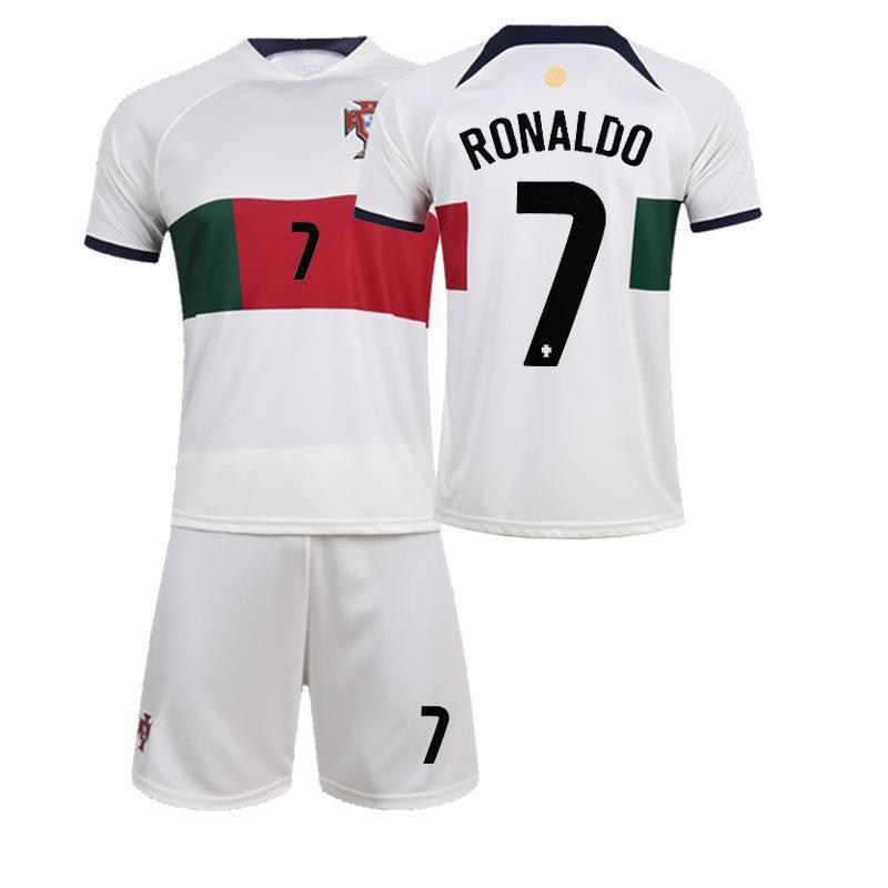 2223 Portugal Home 7 Away C Ronaldo Football Uniform National Team Short-sleeved World Cup Set