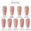 1440-Piece Aurora White AB Transparent Round Nail Art Rhinestones - Non-Fall-Off Flatback Glass Diamonds