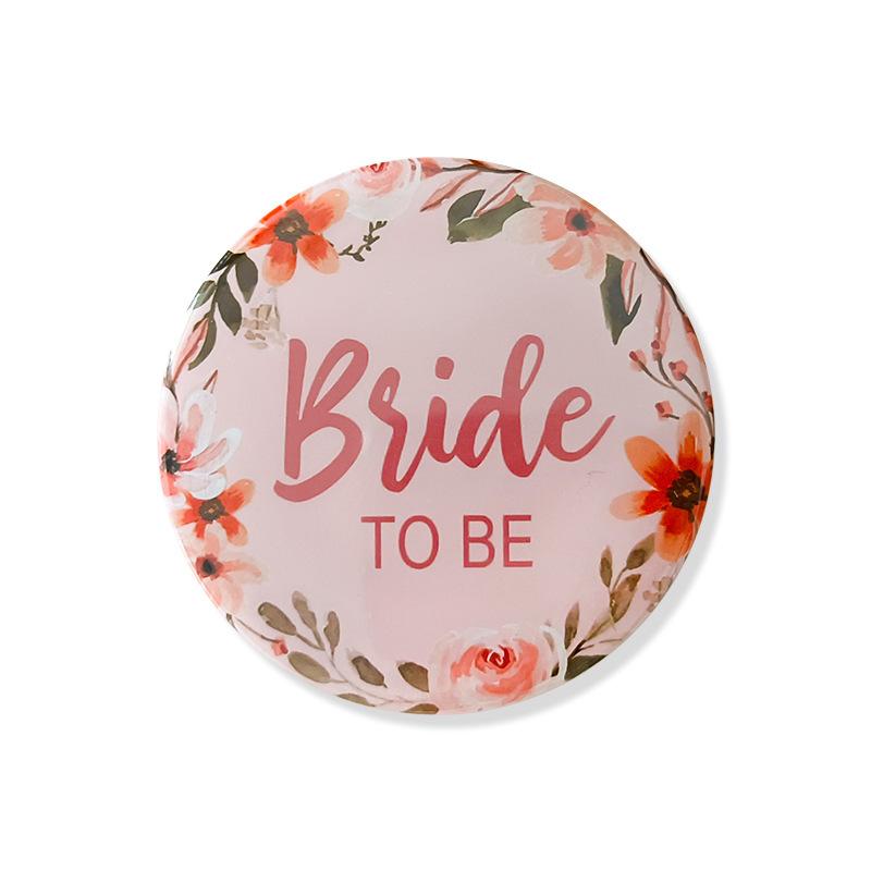 Neu Hochzeit Party Rote Blume Blätter Team Braut Party Dekoration Abzeichen 