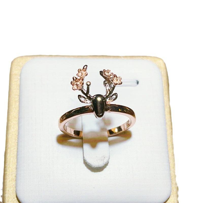 European and American Gold segment Jewelry Creative Personality Elk Ring  Color Protecting Ring