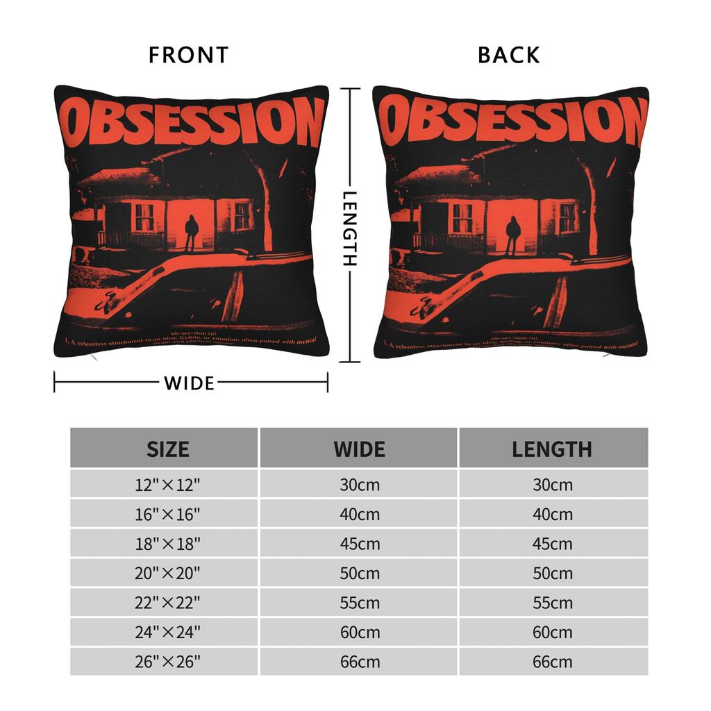 Decorative Pillowcase Obsession 2026 Horror Movie  Merchandise Home  Throw Pillow Case Cover Zippered Multi Size