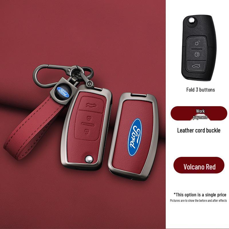 Kryt na klíč Ford Focus & Fiesta - Pravá hovězí kůže (Kompatibilní s modely 09/11/12 & 16/18)