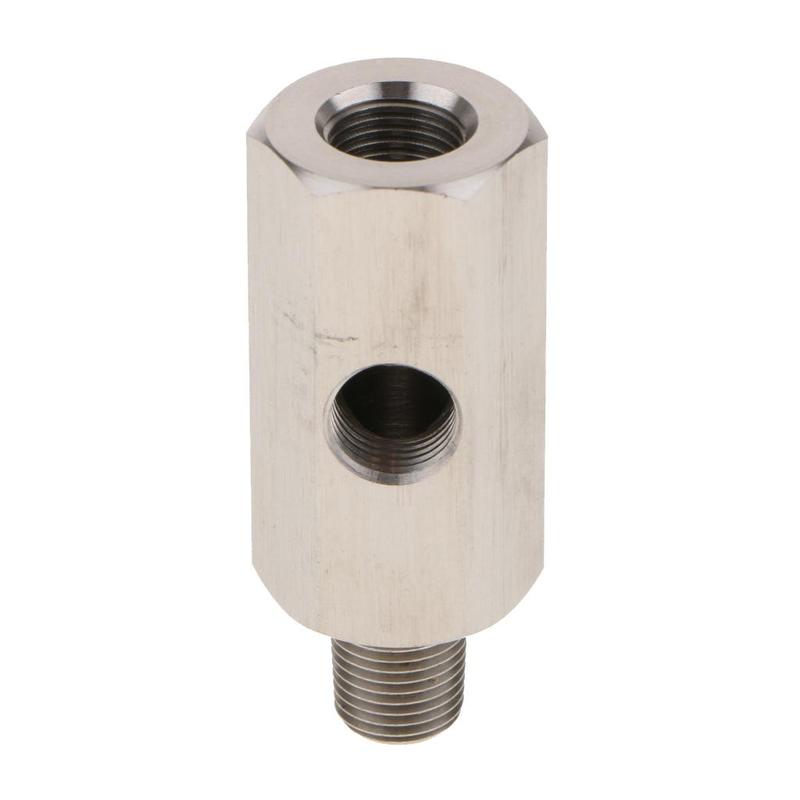 Car BSPT Oil Pressure Sensor Turbo Charger Supply Feed Line Gauge Stainless Steel for Auto Repair