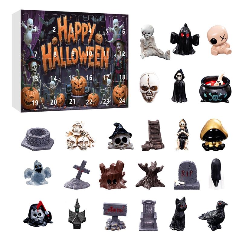 3D Adventskalender 24 Tage Countdown Halloween Countdown 24 Tage Serie Kalender Blind Lustige Dekoration 2025 Halloween Dekoration