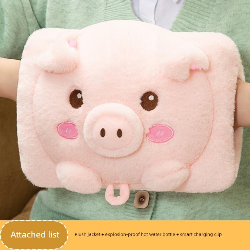 Hot Water Bottle for Warming the Stomach, Rechargeable Electric Heating Pad, Small Water Bag, Electric Heating Device for Waist Protection, Bed