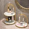 Étagère de Salle de Bain Créative Cage à Oiseaux Support de Rangement pour Cosmétiques Boîte de Bureau Toilette Rouge à Lèvres Soin de la Peau Présentoir
