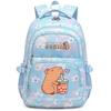 Capybara Cartoon School Backpack Girls Students Large Capacity Lightweight Dual Strap Bag With Air Cushion Straps