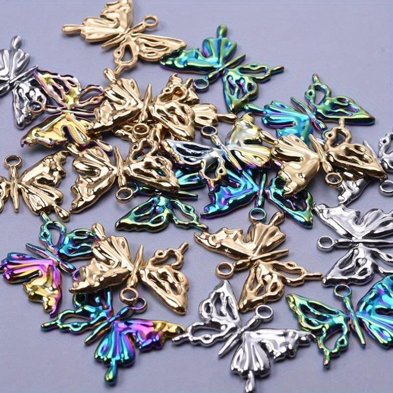 4pcs Stainless Steel Sweet Butterfly Accessories DIY Handmade Jewelry Necklace Butterfly Decoration Accessories