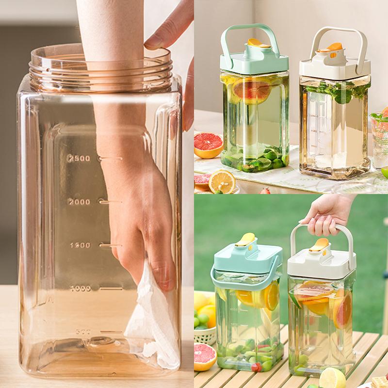 3.5L Refrigerator Cold Water Bottle Large Capacity Kettle with Faucet Iced Beverage Dispenser Kitchen Drinkware Juice Container