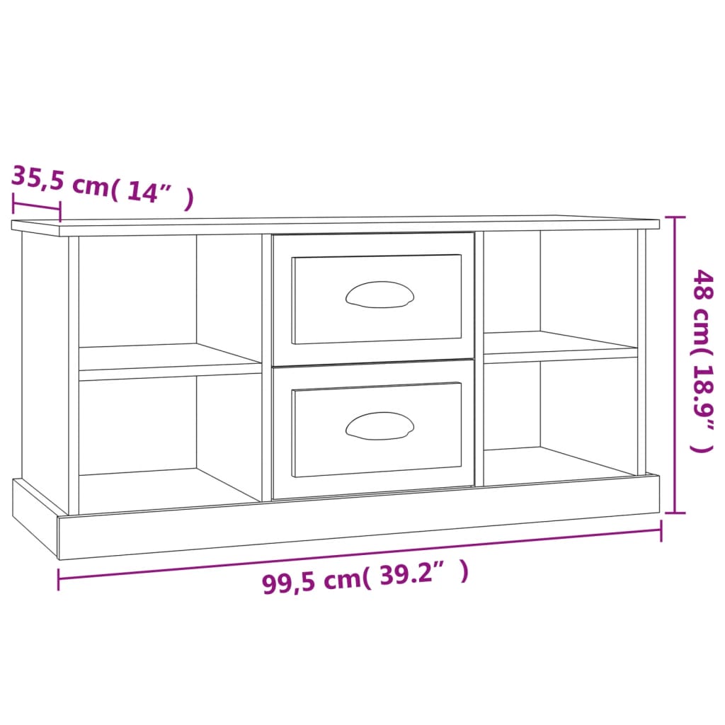 Mobile TV Bianco 99,5 x 35,5 x 48 cm Truciolato