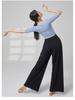 Women's Chinese Classical Dance Practice Outfit - Long Sleeve Top, Modern Slimming Design