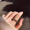 CH Cro Fishbone Ring Men's and Women's Wavy Water Ripple Ring European and American Personality Punk Style Couple Ring