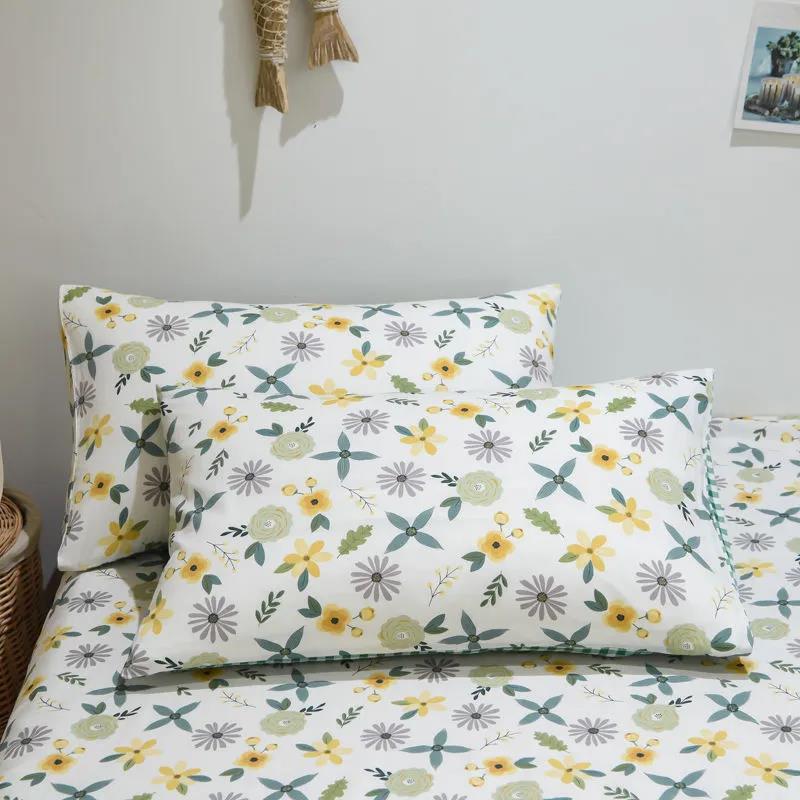 Cotton Bed Pillowcase Three-piece Plus Thick Anti-skid Protection Bed Cover Bedding Suit