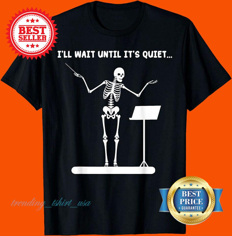 I ll Wait Until It s Quiet Skeleton Music Teacher Halloween T-Shirt S разноцветный