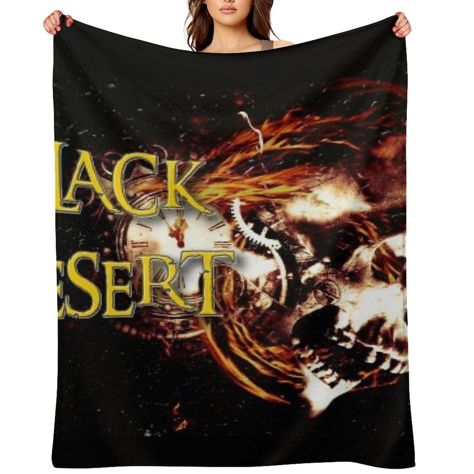 Black desert Throw Blanket Soft Plush Plaid Luxury Luxury Throw Plaid Blankets 30x40in