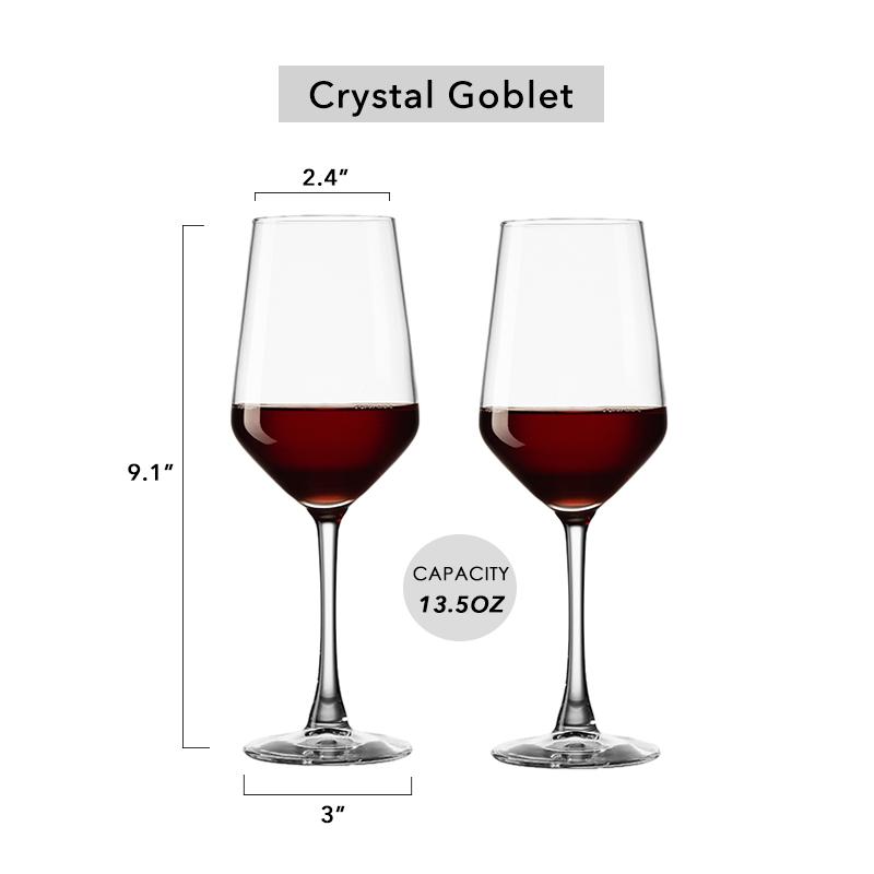 Red Wine Goblet ,Large Crystal Wine Glass, Christmas Durable Modern Beautiful Stemmed Wine Glasses,Clear Stylish Wine Glass