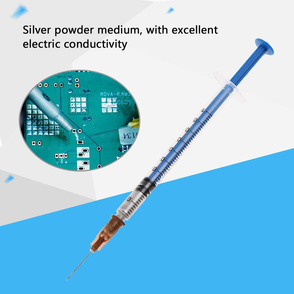 0.3ml Conductive Silvery Paint Pen for PCB Circuit Restoring Circuit Trace Conductive Adhesive Pen for Electronic Components DIY