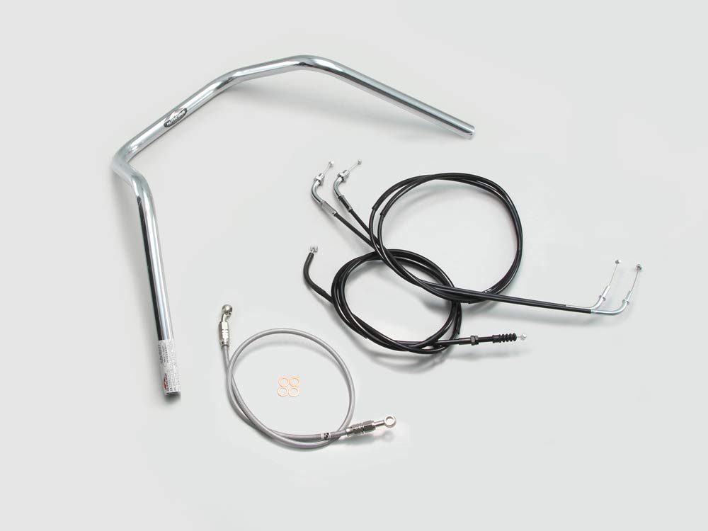HURRICANE 200 Up Type 3 Pullback Handlebar Chrome Set, Plated, H716-013C