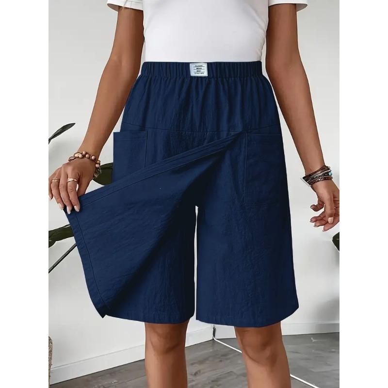 Neuer Stil Tasche Lässig Kurzer Rock für Damen 2XL dunkelblaue