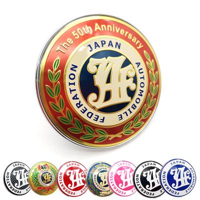Car 3D Metal Decals Sticker JAF Logo Japan Automobile Federation Car Front Grill Badge Emblem Styling Stickers Accessories